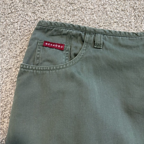 Nevada Y2K Army Green Mini Skirt Size 8 - Picture 2 of 7
